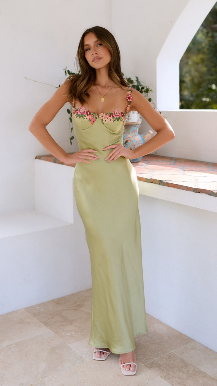 Jaded | Abito Elegante con Spalline Floreali