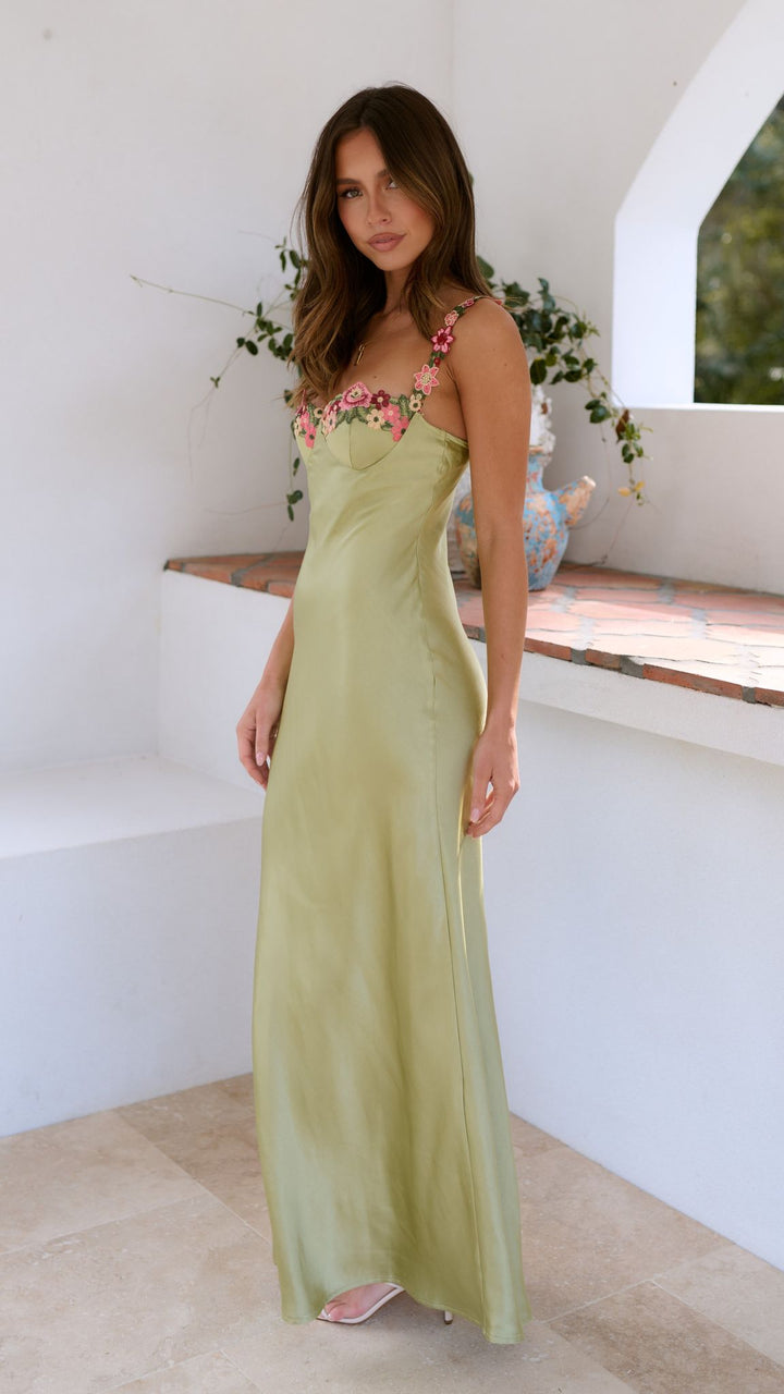 Jaded | Abito Elegante con Spalline Floreali