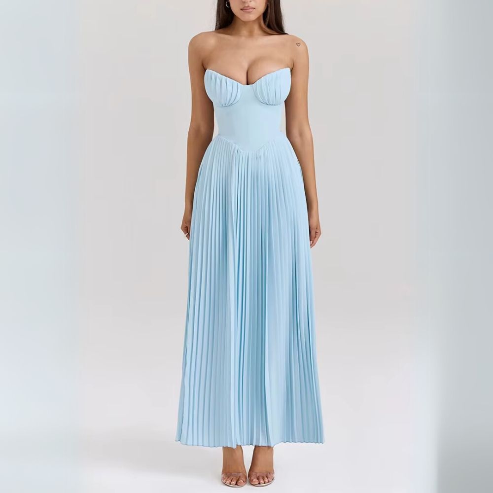 Kalinda | Abito Elegante Plissettato