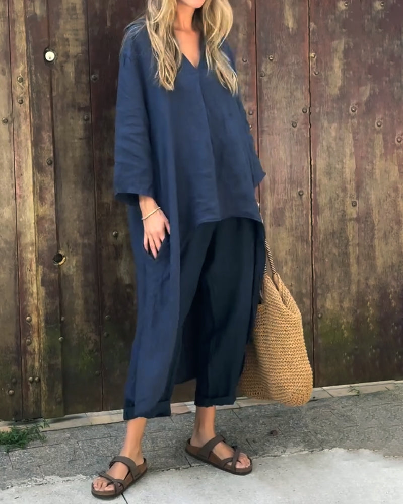 Ava | Completo oversize in lino