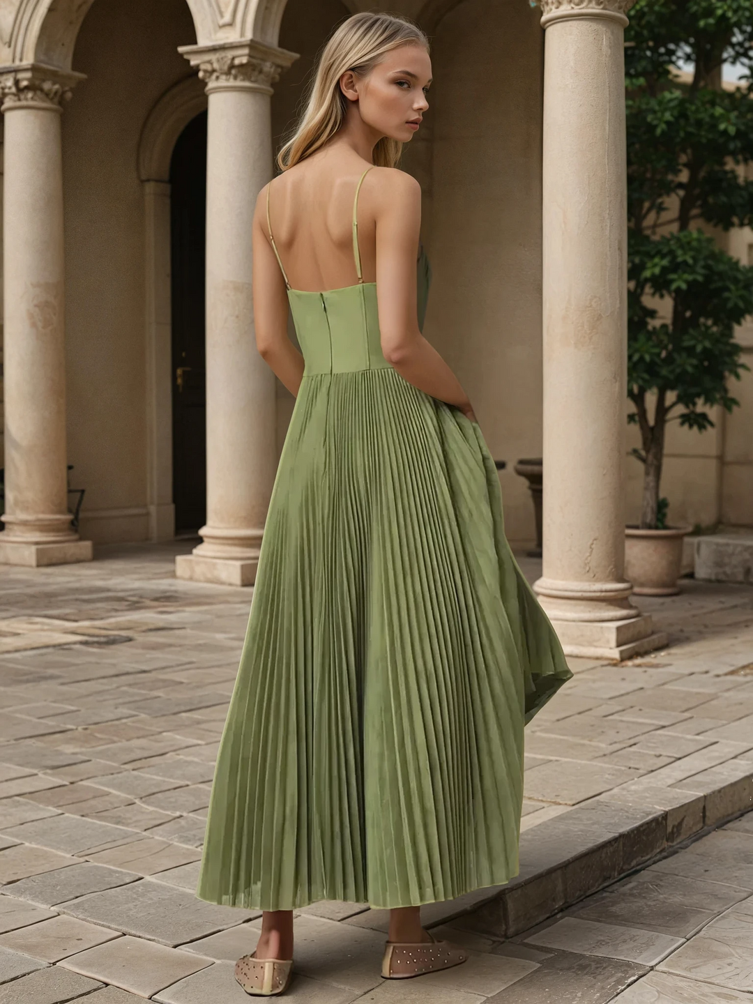 Claudetta | Abito Midi Senza Maniche con Bustier