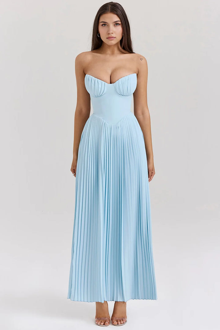 Kalinda | Abito Elegante Plissettato