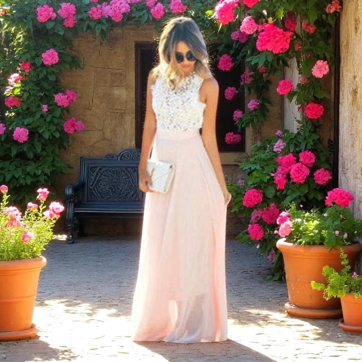 Annika | Vestito Elegante in Pizzo e Chiffon