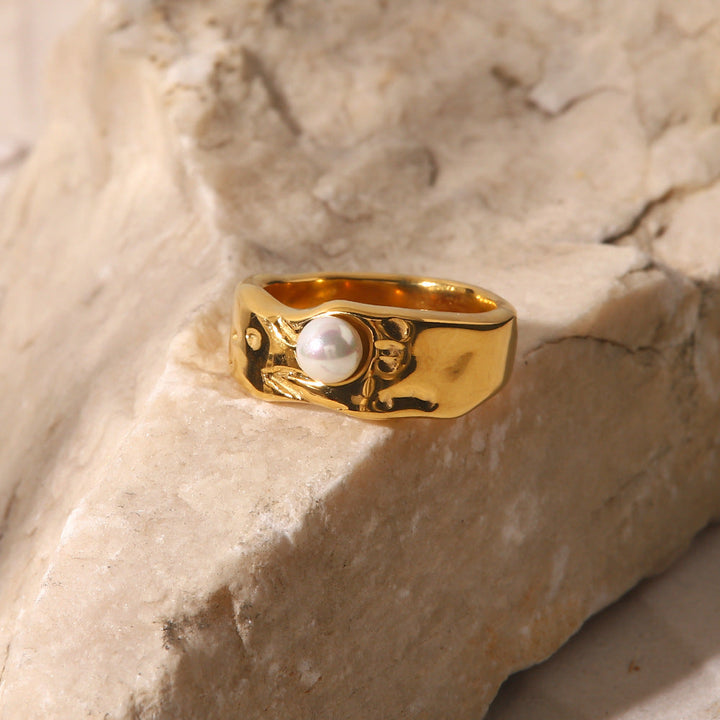 Anello con Perla d'Acqua Dolce
