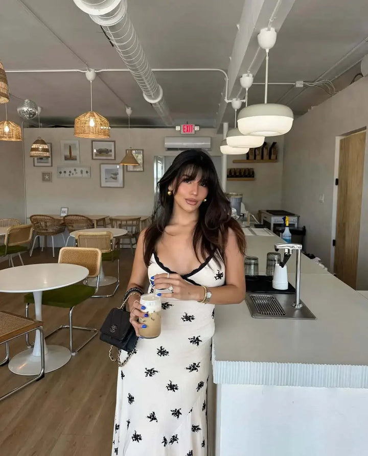 Irie | Abito Ricamato con Dettagli in Pizzo