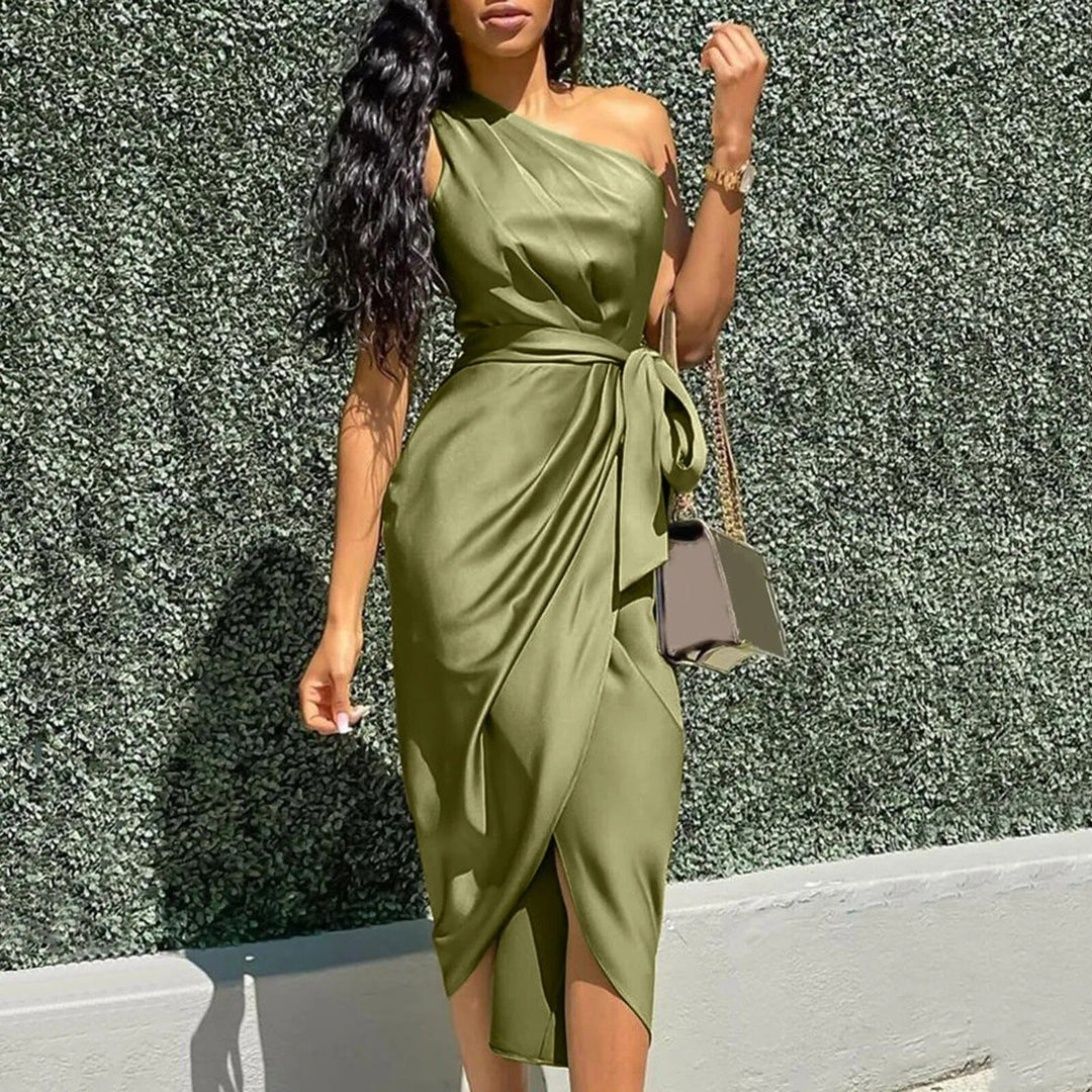 Eve | Abito Elegante Midi con Effetto Incrociato