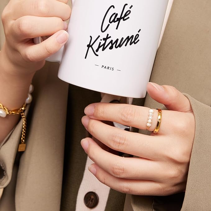 Anello Magnolia in Oro con Perla d’Acqua Dolce