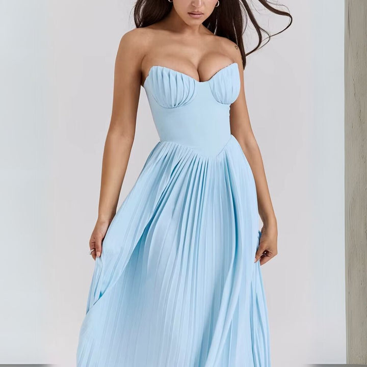 Kalinda | Abito Elegante Plissettato