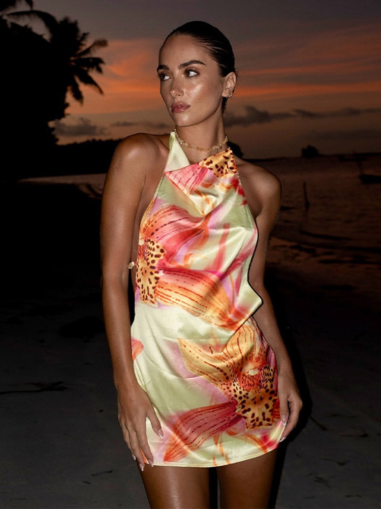 Caprice | Mini Abito Floreale Satinato