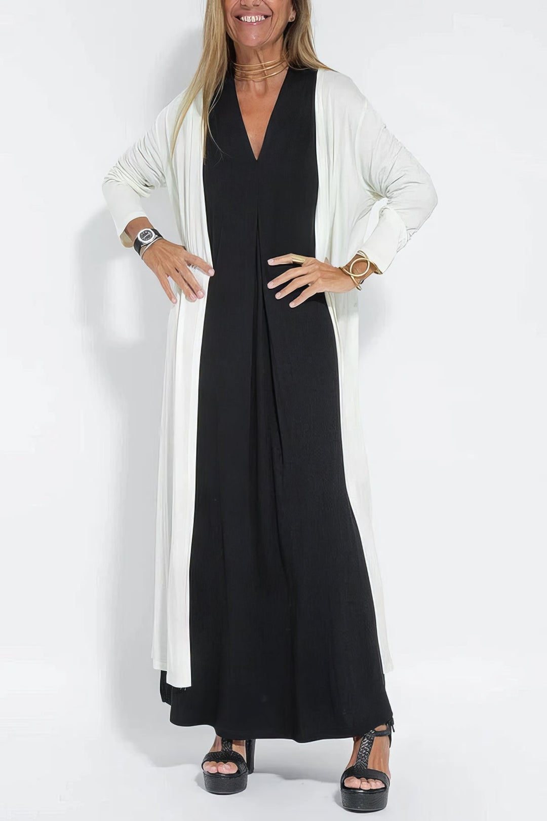 Claire | Completo Elegante con Vestito e Cardigan Coordinato